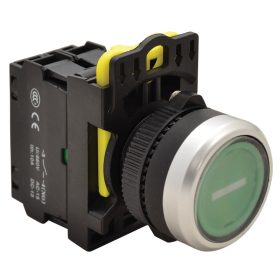   Jelölt, világító nyomógomb, zöld, (fehér I) - NYG3-P1L