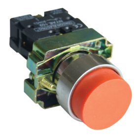 Kiálló nyomógomb, fémalapra szerelt, piros - NYGBL42P