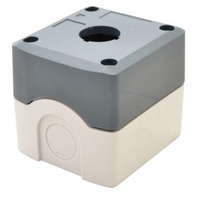   Összeállított tokozat nyomógombokhoz, szürke, 1-es - NYGD-1GR