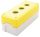 Összeállított tokozat nyomógombokhoz, sárga, 3-es - NYGD-3YE
