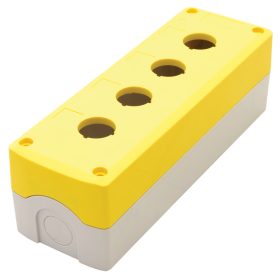   Összeállított tokozat nyomógombokhoz, sárga, 4-es - NYGD-4YE
