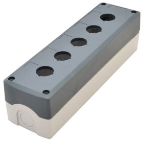   Összeállított tokozat nyomógombokhoz, szürke, 5-es - NYGD-5GR