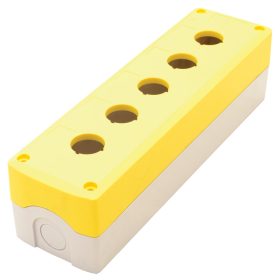   Összeállított tokozat nyomógombokhoz, sárga, 5-es - NYGD-5YE