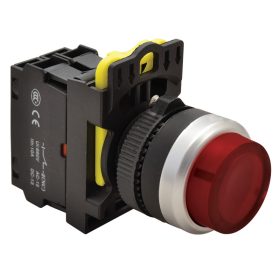 Világító nyomókapcsoló, kiálló, piros - NYK3-HLR