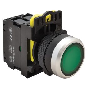 Világító nyomókapcsoló, zöld - NYK3-LG