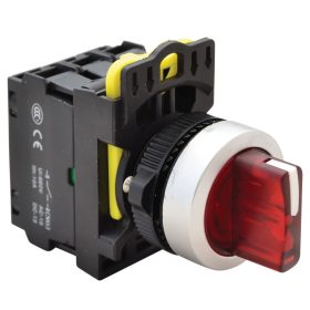   Világítókaros kapcsoló, piros,LED, háromállású, rugóvissza - NYK3-SL34R