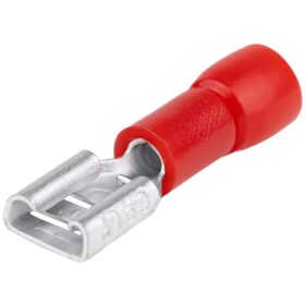   Szigetelt rátolható csatlakozó hüvely, sárgaréz, piros - PCSH5