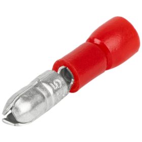   Szigetelt hengeres csatlakozó dugó, elektrolitréz, piros - PH4