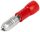 Szigetelt hengeres csatlakozó dugó, elektrolitréz, piros - PH4