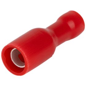   Szigetelt hengeres csatlakozó aljzat, elektrolitréz, piros - PHA4