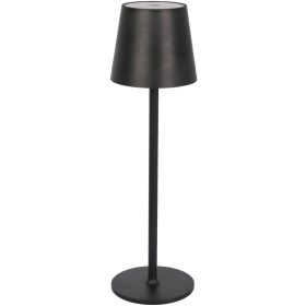 Asztali akkumulátoros LED díszlámpa, fém, fekete - RLM