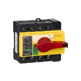   Schneider 28917 - Interpact INS40 4P piros kapcsoló sárga homloklap