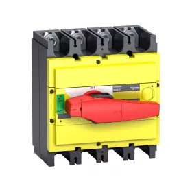   Schneider 31131 - Interpact INS400 4P piros kapcsolókar, sárga homloklap