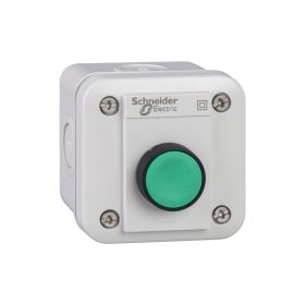 Schneider XALE1011 - Tokozott nyomógomb, zöld