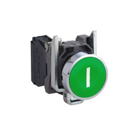   Schneider XB4BA3311 - Komplett nyomógomb, zöld, "I" jellel