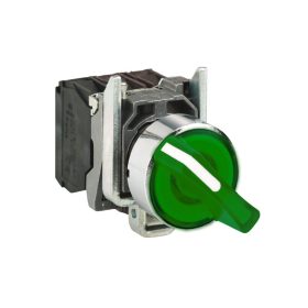   Schneider XB4BK123M5 - LED-es választókapcsoló, zöld, 240V, N/O+N/C