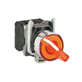   Schneider XB4BK125B5 - LED-es választókapcsoló, sárga, 24V, N/O+N/C