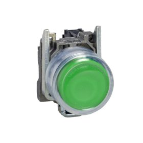 Schneider XB4BP31 - Gumisapkás nyomogomb, zöld, N/O
