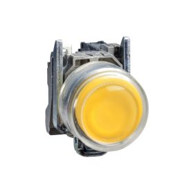 Schneider XB4BP51 - Gumisapkás nyomógomb, sárga N/O