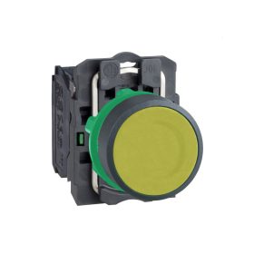 Schneider XB5AA51 - Komplett nyomógomb, sárga