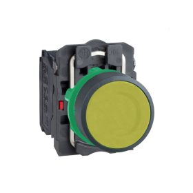 Schneider XB5AA55 - Komplett nyomógomb, sárga
