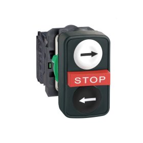   Schneider XB5AA711237 - Komplett kettősfejű nyomógomb, műanyag