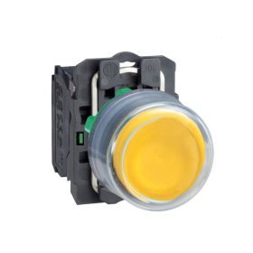 Schneider XB5AP51 - Gumisapkás nyomógomb sárga