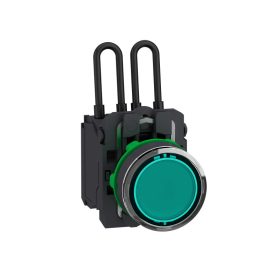   Schneider XB5AW23B5 - Harmony komplett műanyag nyomógombos LED tesztlámpa, ?22, 24VAC/DC, zöld