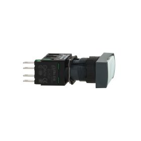 Schneider XB6DA11B - Komplett nyomógomb, szögletes, fehér