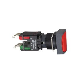 Schneider XB6DA45B - Komplett nyomógomb, piros