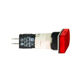   Schneider XB6DV4BB - Komplett jelzőlámpa, szögletes, piros