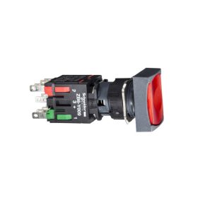  Schneider XB6DW4B5B - Világító nyomógomb, téglalap pirosN/O+N/C