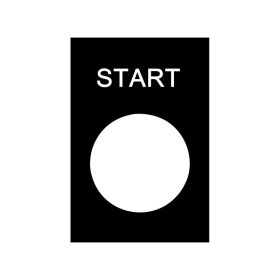   Schneider ZB2BY2303 - Felirati címke 30x40mm, "Start", fekete alapon fehér betűk