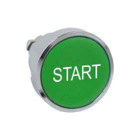 Schneider ZB4BA333 - Nyomógombfej jelölt fedőlappal zöld