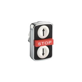 Schneider ZB4BA71124 - Fém duplafejű nyomógomb