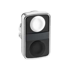 Schneider ZB4BA7120 - Fém duplafejű nyomógomb