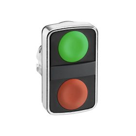 Schneider ZB4BA7340 - Fémfejű dupla nyomógomb