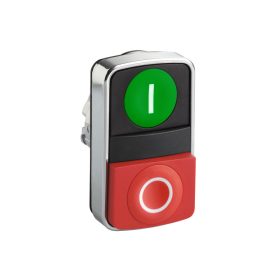 Schneider ZB4BL7341 - Kettősfejű nyomógomb, fém