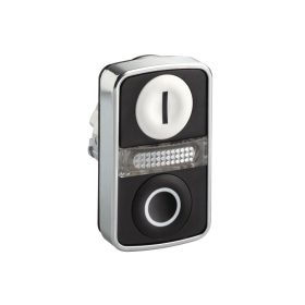 Schneider ZB4BW7A1721 - Kettősfejű nyomógomb, fém