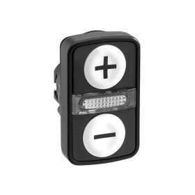 Schneider ZB5AW7A1715 - Kettősfejű nyomógomb, műanyag