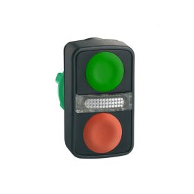 Schneider ZB5AW7A3740 - Kettősfejű nyomógomb, műanyag