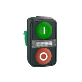 Schneider ZB5AW7A3741 - Kettősfejű nyomógomb, műanyag