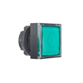   Schneider ZB5CW333 - Világító nyomógombfej zöld, szögletes