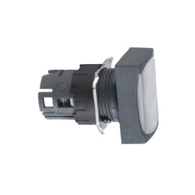   Schneider ZB6DW1 - Világító nyomógombfej téglalap, fehér