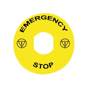   Schneider ZBY8330 - Címke vészgombhoz "EMERGENCY STOP"