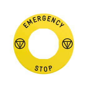   Schneider ZBY9330T - Harmony sárga köralakú felirati tábla, ?60, vészleállítóhoz, ZBZ3605 védőgal