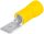 Szigetelt rátolható csatlakozó csap, sárgaréz, sárga - SCS6