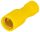 Szigetelt hengeres csatlakozó aljzat, elektrolitréz, sárga - SHA4