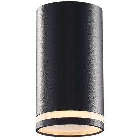 Mennyezeti spot lámpatest, hengeres, fekete - SPGU10LMB