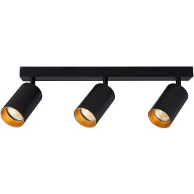   Mennyezeti állítható spot lámpatest, fekete, arany reflektor - SPGU10MA3GB